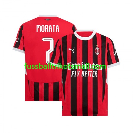 Fußballtrikots AC Mailand UCL Font MORATA 7 2024-2025 Kurzarm Heimtrikotsatz kaufen
